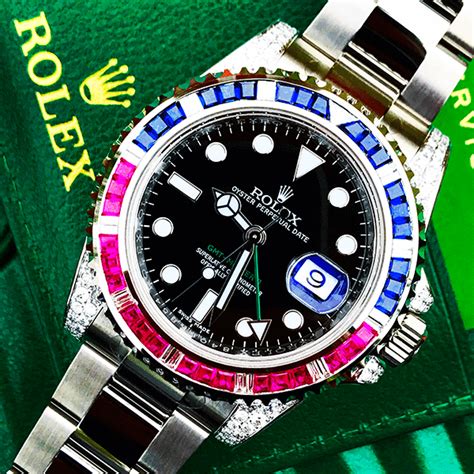 rolex pepsi diamond bezel|rolex pepsi bezel replacement.